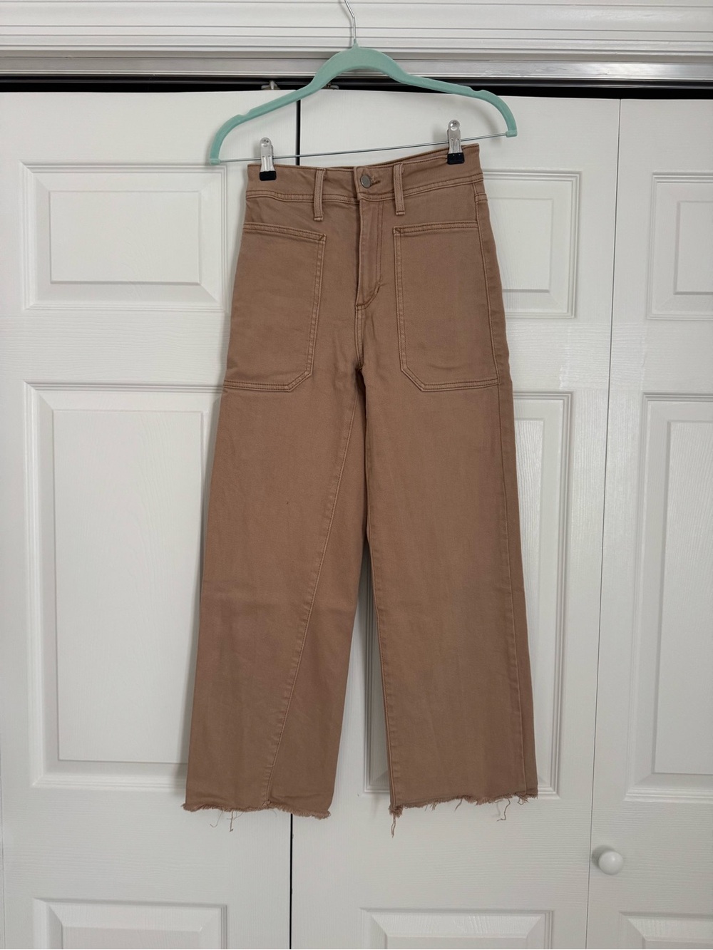 Flying Monkey Cropped Wide Leg Jeans in Brown